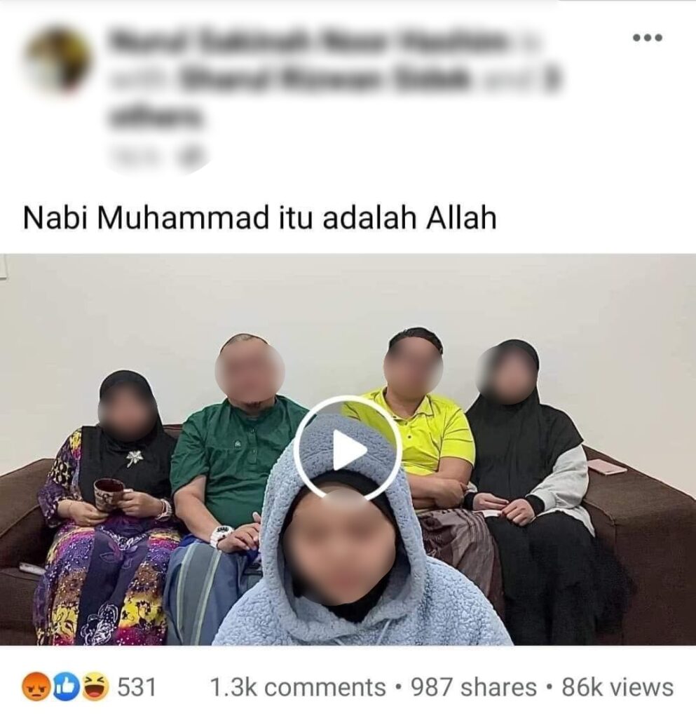 Dakwa Nabi Muhammad Adalah Allah, Suami Isteri Sokong Ajaran 'Si Hulk' Buat Netizen Risau