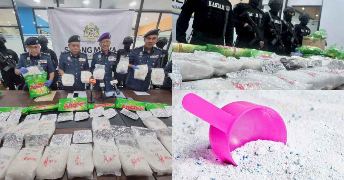 Disangka Serbuk Pencuci, Rupanya Syabu Bernilai RM 3.36 Diseludup Ke Sabah