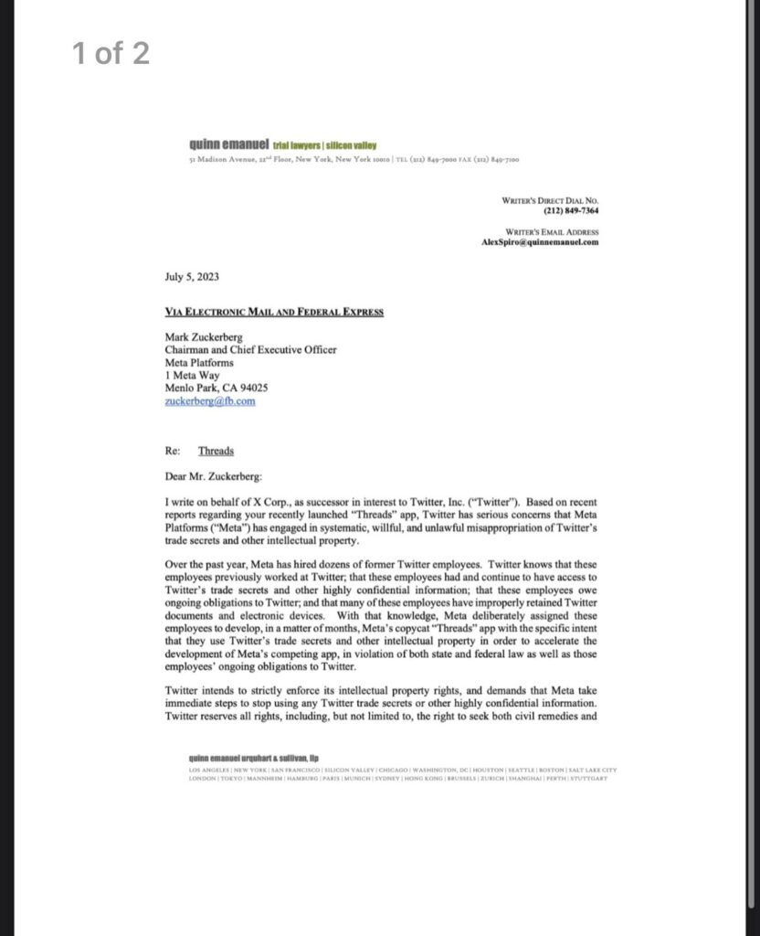 Elon Musk Hantar Surat Saman Kepada Mark Sebab Meniru, Tuduh Meta Upah Bekas Staf Twitter