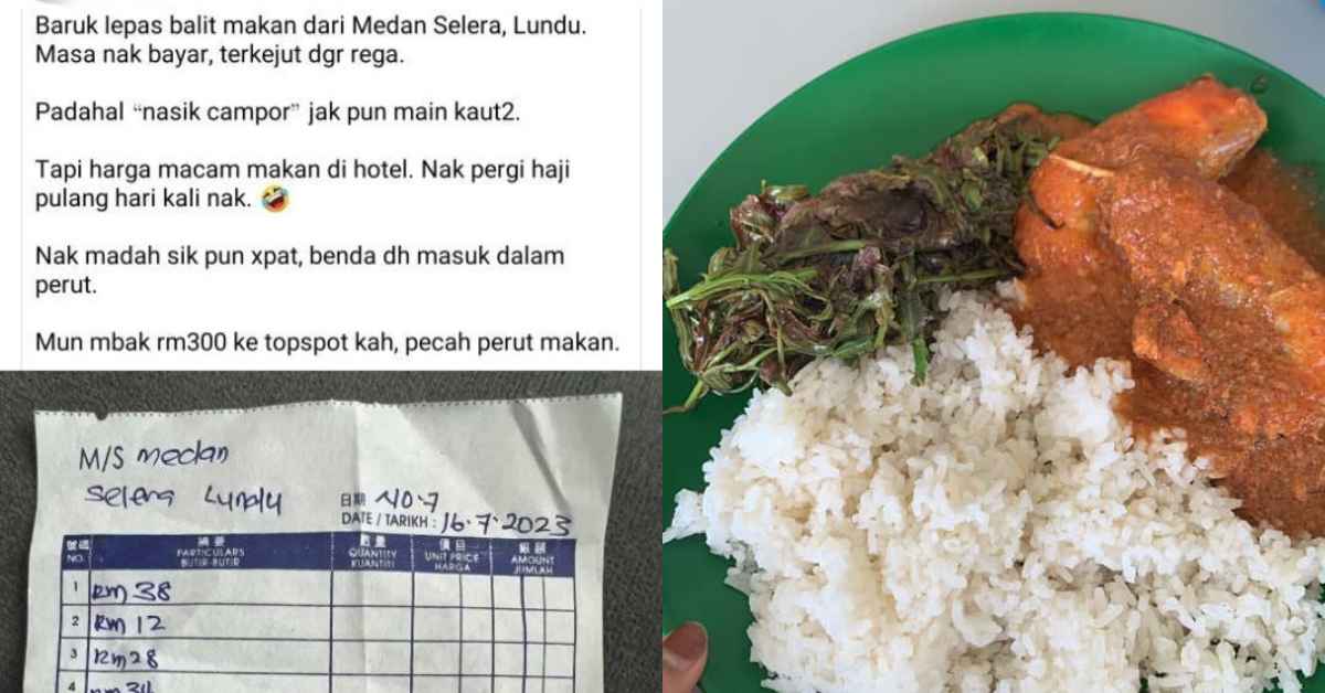 Netizen Berniat Boikot, Isu Nasi Campur Terlampau Mahal Buat Para Peniaga Medan Selera Lundu Berduka