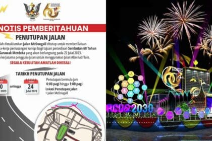 Notis Penutupan Jalan Sekitar Kuching Sempena Sambutan 60 Tahun Sarawak Merdeka