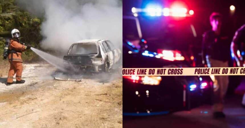 Penemuan Mayat Rentung Dalam Kereta Terbakar Jadi Tanda Tanya Warga Sri Aman