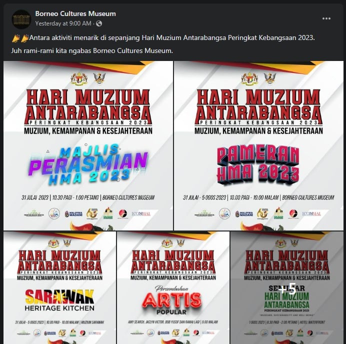 Jaclyn Victor, Amy Search Dan Bob Yusof Turut Meriahkan Hari Muzium Antarabangsa Di Sarawak