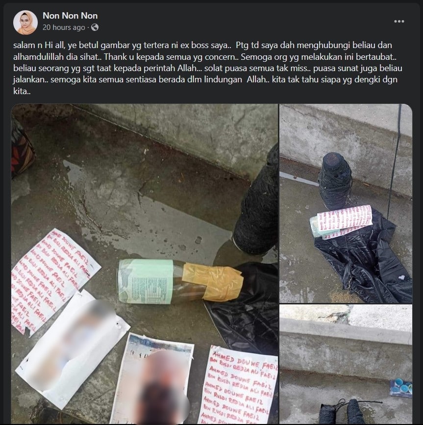 Terjumpa Foto Lelaki Dalam Botol Dibalut Kain Hitam, Kenalan Tampil Dedah Keadaan 'Tuan Badan'