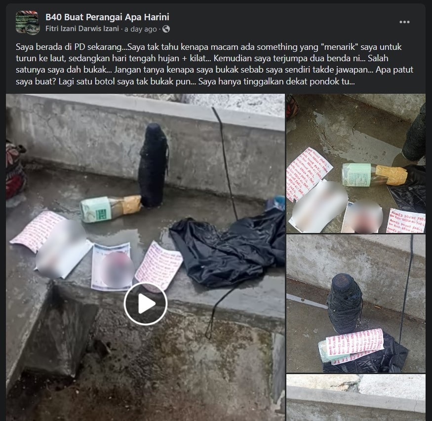Terjumpa Foto Lelaki Dalam Botol Dibalut Kain Hitam, Kenalan Tampil Dedah Keadaan 'Tuan Badan'