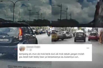 Selamba Baling Botol Pada Maskot, Warga Kuching 'Sekolahkan' Pemandu King Myvi Ini