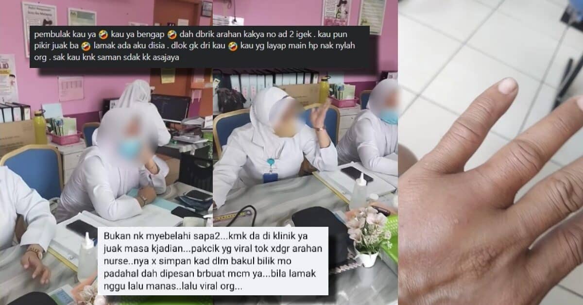 Susulan Tular Isu Jururawat Leka Di Klinik Di Samarahan, Netizen Dedah Sikap Individu Ini
