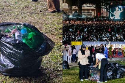 'Volunteer' Kutip Sampah Selepas Konsert, Warga Sarawak Dapat Pujian Netizen