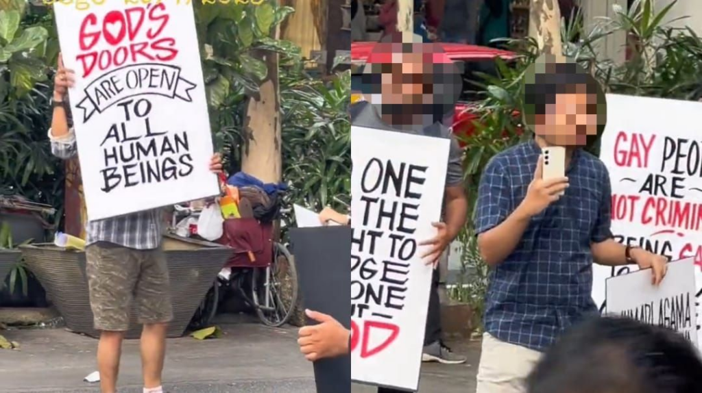 Bangga Pegang Sepanduk Sokong LGBT, Netizen 'Sekolahkan' Geng Pelangi Ini