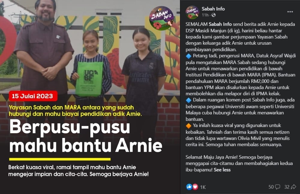 Pelajar Cemerlang Dalam STPM, Ramai Tampil Mahu Bantu Anak Penoreh Getah Di Sabah Ini