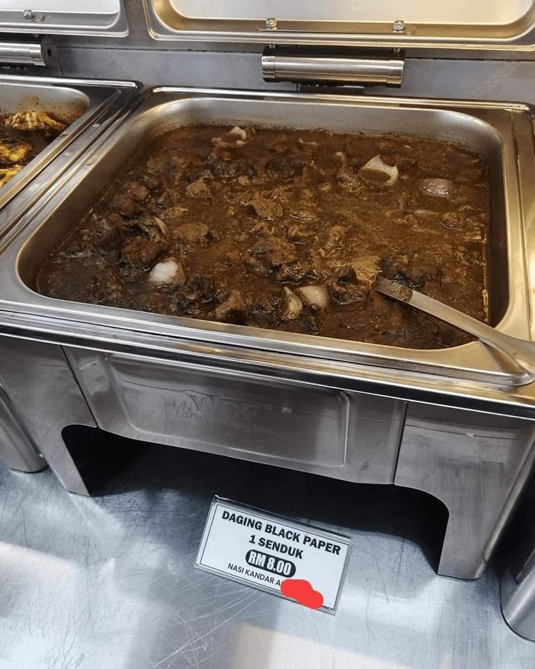 Daging Black Pepper Satu Senduk RM8, Buat Netizen Panas Hati