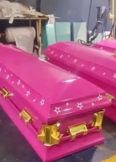 Hidup Barbie Mati Pun Barbie, Peminat Obses Tempah Keranda Tema Merah Jambu