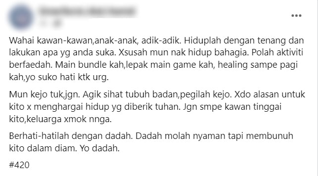 Selamba Suntik 'Jarum' Tepi Jalan, Aksi Penagih Di Bintulu Ini Raih Perhatian Netizen