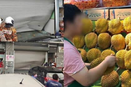 Harga Durian Jadi RM3,000 Gara-Gara 'Rudu' Pintu Kedai Di Kuching, Lelaki Ini Dikenakan Denda