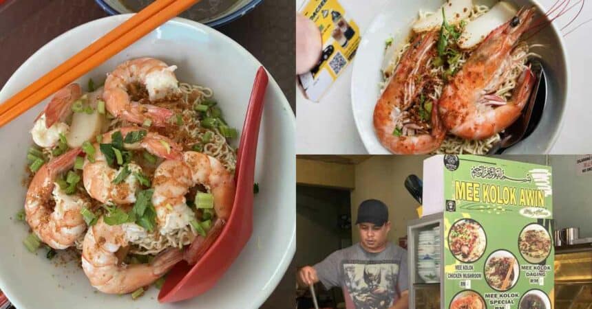 Hidangan Mi Kolok 'Seafood' Jadi Sajian Istimewa Di Mi Kolok Awin Jalan Padungan