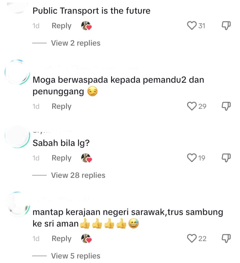 Pertama Kali Dipandu Uji, Orang Ramai Teruja Lihat Trem ART Di Sarawak