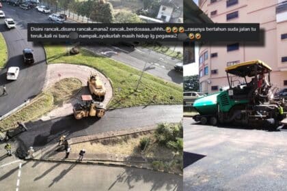 Kelam Kabut Bikin Jalan, Netizen 'Puji' Pihak Berkuatkuasa Sabah Pantas Buat Kerja