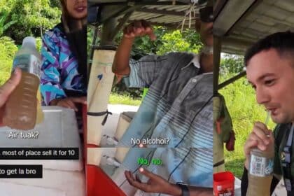 Mat Saleh Cuba Air 'Tuak', Ujar Harganya Mahal Mengundang Reaksi Netizen