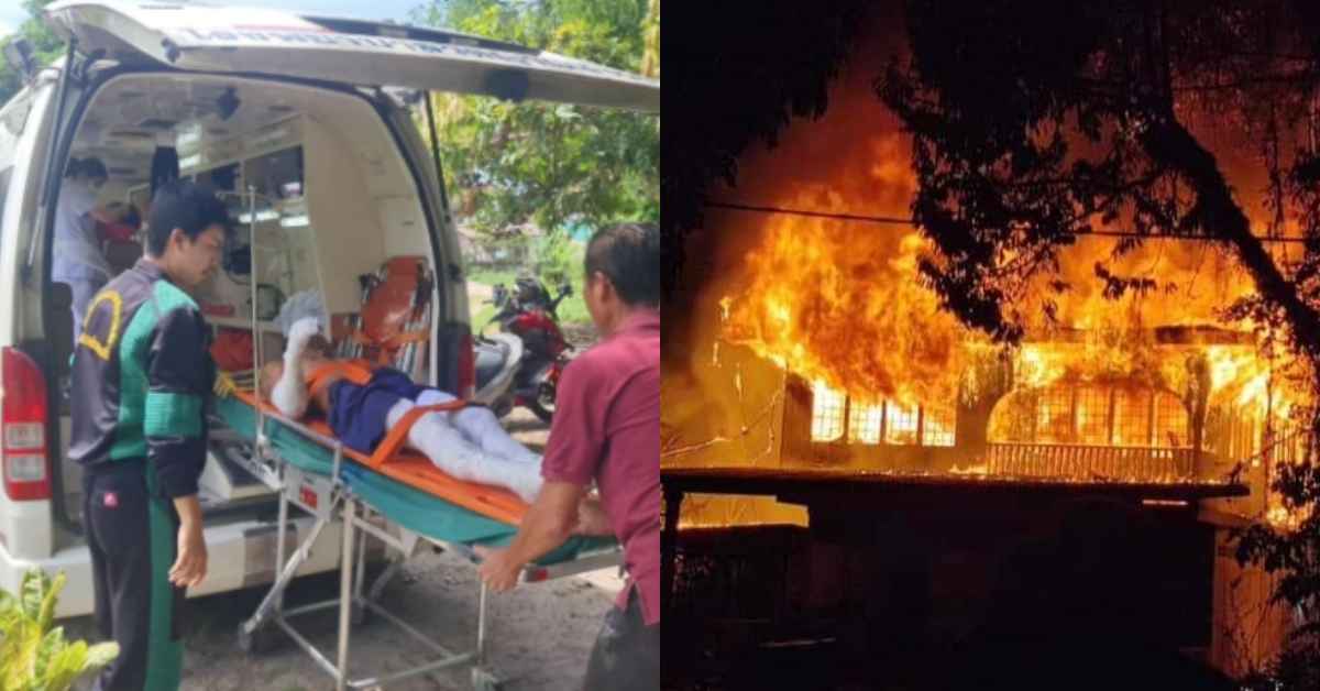 Niat Nak Bakar Rumah Jiran Tak Kesampaian, Lelaki Melecur Separuh Badan Ketika Simbah Petrol
