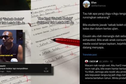 Terpengaruh Meme 'Sebab Boleh Dik', Netizen Panas Hati Lihat Jawapan Mengarut Murid