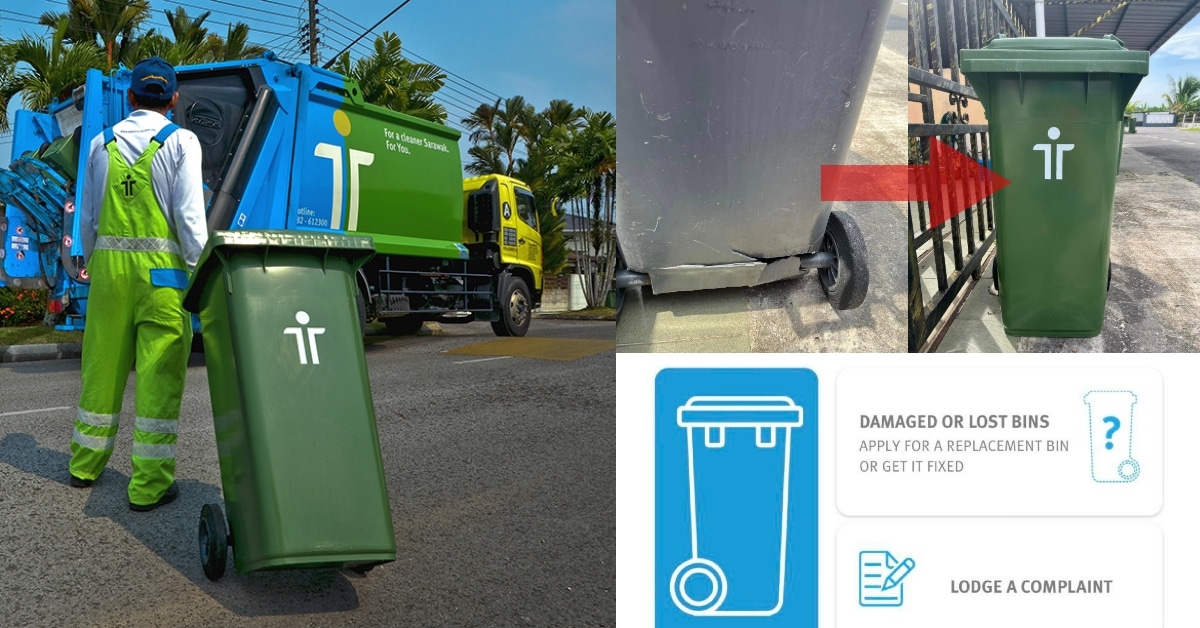 Wanita Ini Kongsi Cara Tukar Tong Sampah Rosak Secara Percuma Melalui Aplikasi