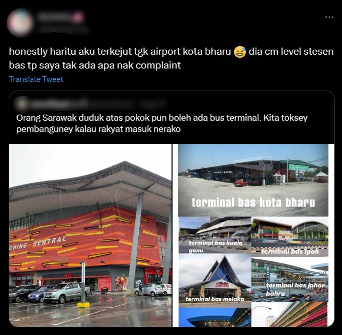 Siap Bandingkan Dengan Airport Kota Bharu, Lelaki Dari Kelantan Puji Stesen Bas Di Kuching Sarawak