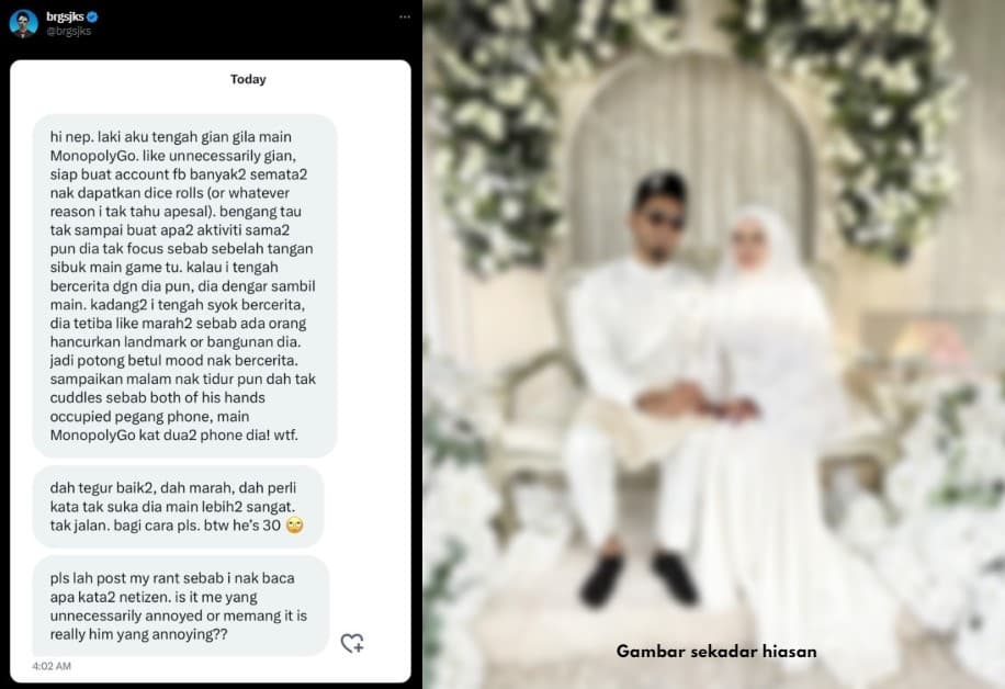 Ketagih Main MonopolyGo, Isteri Geram Suami Dah Tak 'Bermanja' Seperti Dulu Lagi