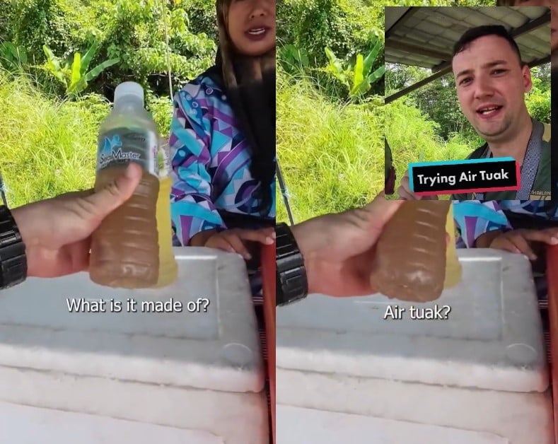 Mat Saleh Cuba Air 'Tuak', Ujar Harganya Mahal Mengundang Reaksi Netizen
