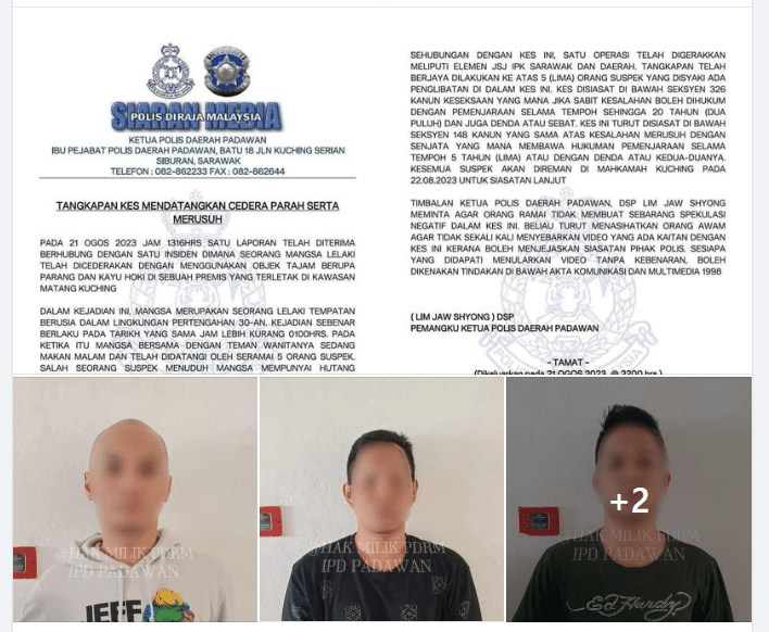 Gara-Gara Nafi Berhutang, Lelaki Parah Ditetak Lima Individu Di Jalan Palma Matang