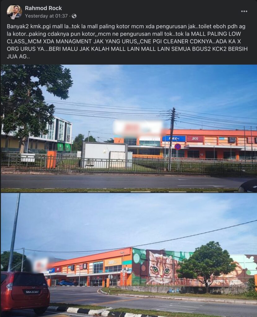 Kecam Tandas Pusat Beli Belah Di Kuching, Rupanya Akaun Palsu Menyamar Jadi Orang Lain