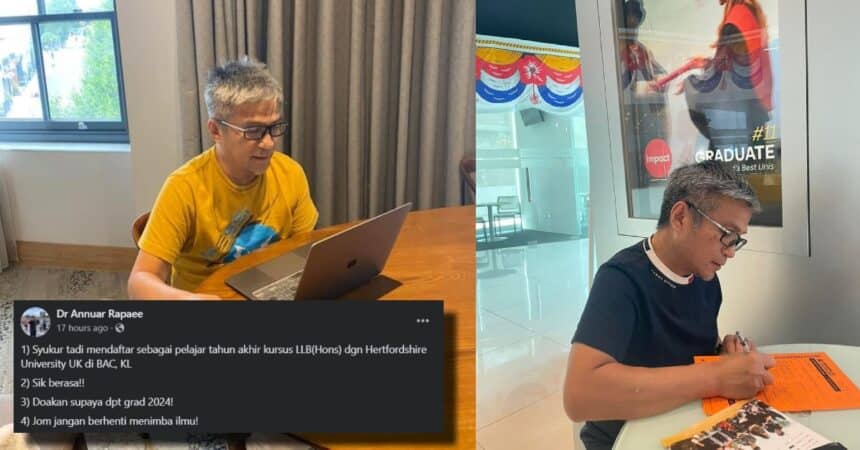 Jangan Berhenti Menimba Ilmu, Dr Anuar Rapaee Dedah Ambil Ijazah Dalam Perundangan