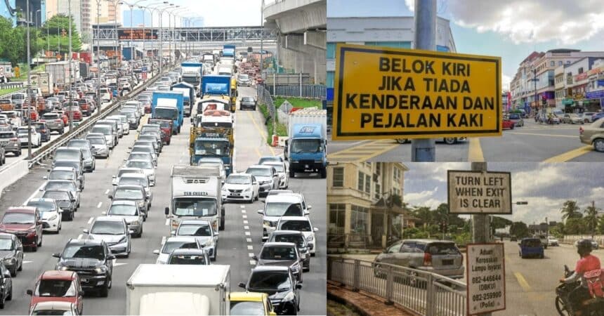 Kuching Bandar Pertama Di Malaysia Guna Papan Tanda 'Belok Kiri Jika Tiada Kenderaan'