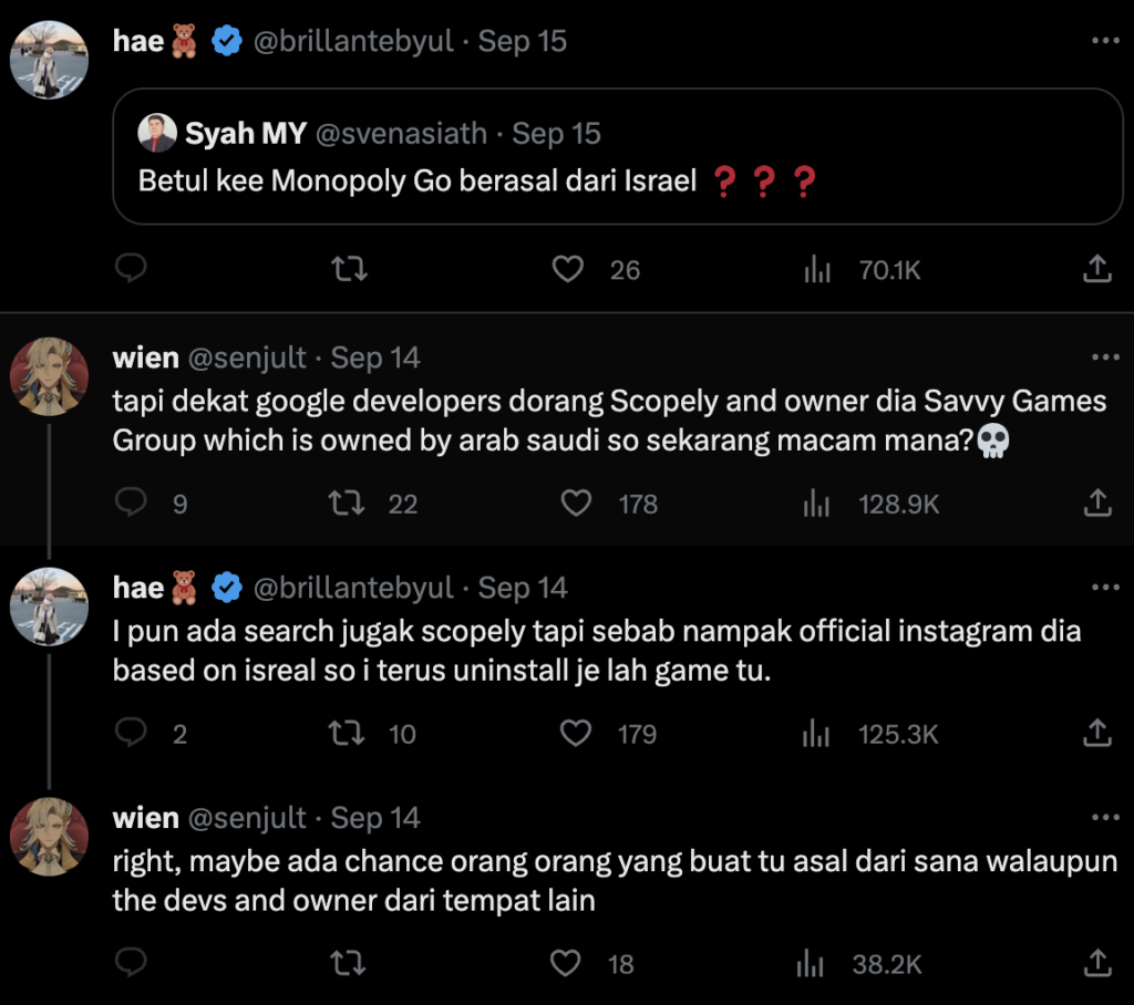 Ramai Uninstall Dan Terkejut, Selepas Dapat Tahu Monopoly Go Didakwa Berpangkalan Di Israel