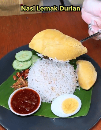 Nasi Lemak Dengan Lauk Durian, Buat Netizen Keliru Dan Muak