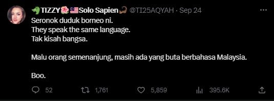 Tiz Zaqyah Puji Orang Borneo Tutur Bahasa Kebangsaan Meski Berlainan Bangsa