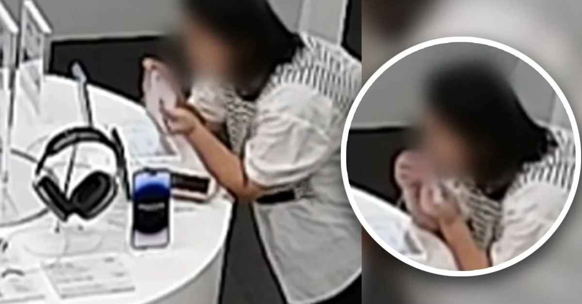Wanita Kantoi Sanggup Gigit Kabel Demi Curi Iphone 'Display' Kedai