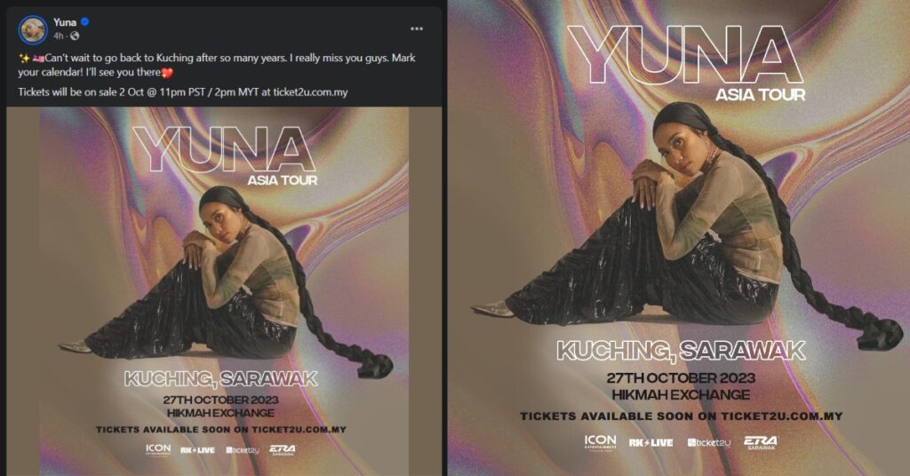 Setelah 11 Tahun, Yuna Kembali Adakan Konsert Di Kuching Sempena Asia Tour