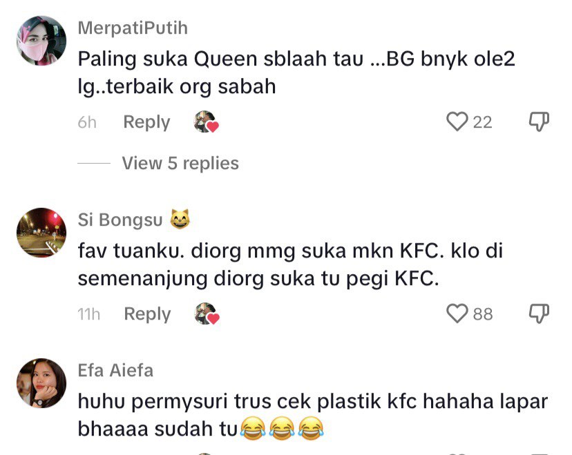 Belanja Agong Dan Permaisuri KFC Di Miri, Netizen Kagum Lihat Perkongsian Lelaki Ini