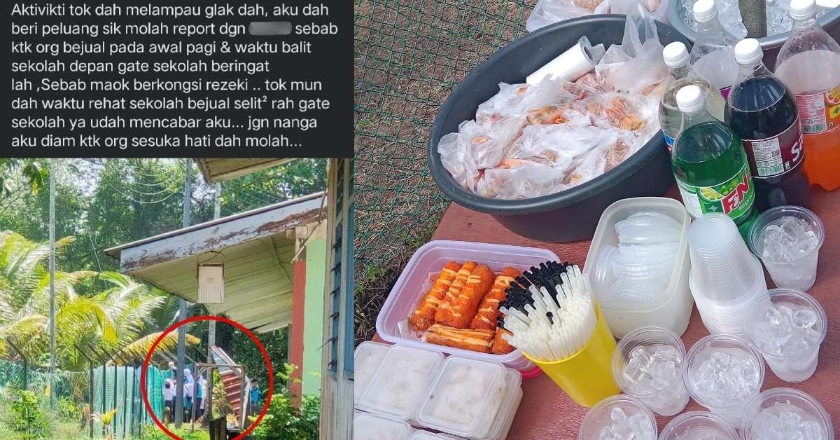 Berang Ditegur Gara-Gara Berniaga Depan Sekolah Di Kuching, Tindakan Wanita Ini Raih Perhatian Netizen