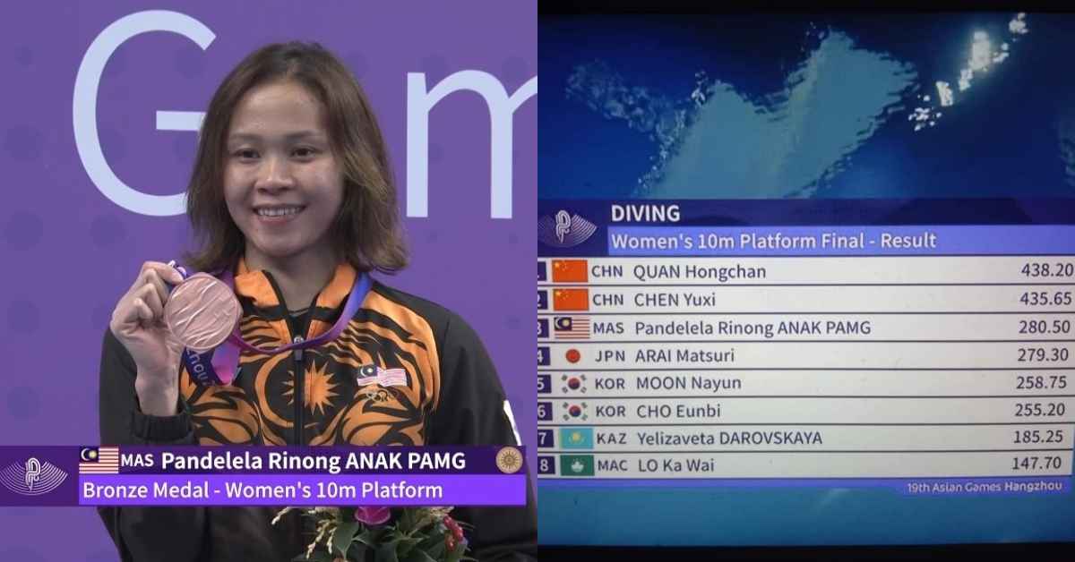 'Comeback' Selepas 13 Tahun, Pandelela Rinong Raih Pingat Gangsa Acara Individu Di China