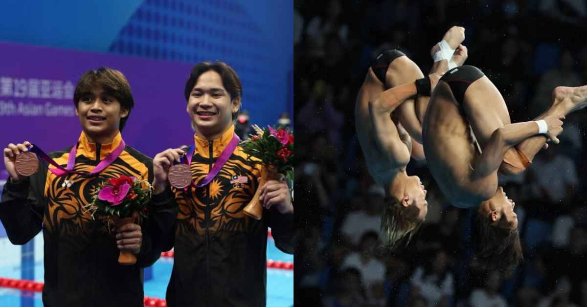 Duo 'Bujang Sarawak', Bertrand-Enrique Sumbang Gangsa Terjun 10 Meter Di China