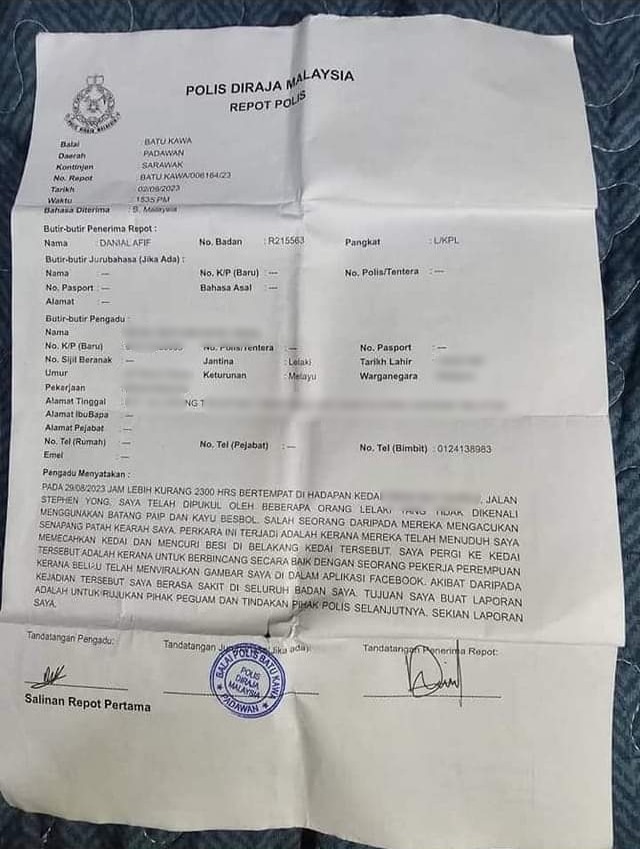 Dituduh Curi Barang Kedai, Lelaki Ini Dibelasah Teruk Siap Diacu Senapang Patah Di Kuching