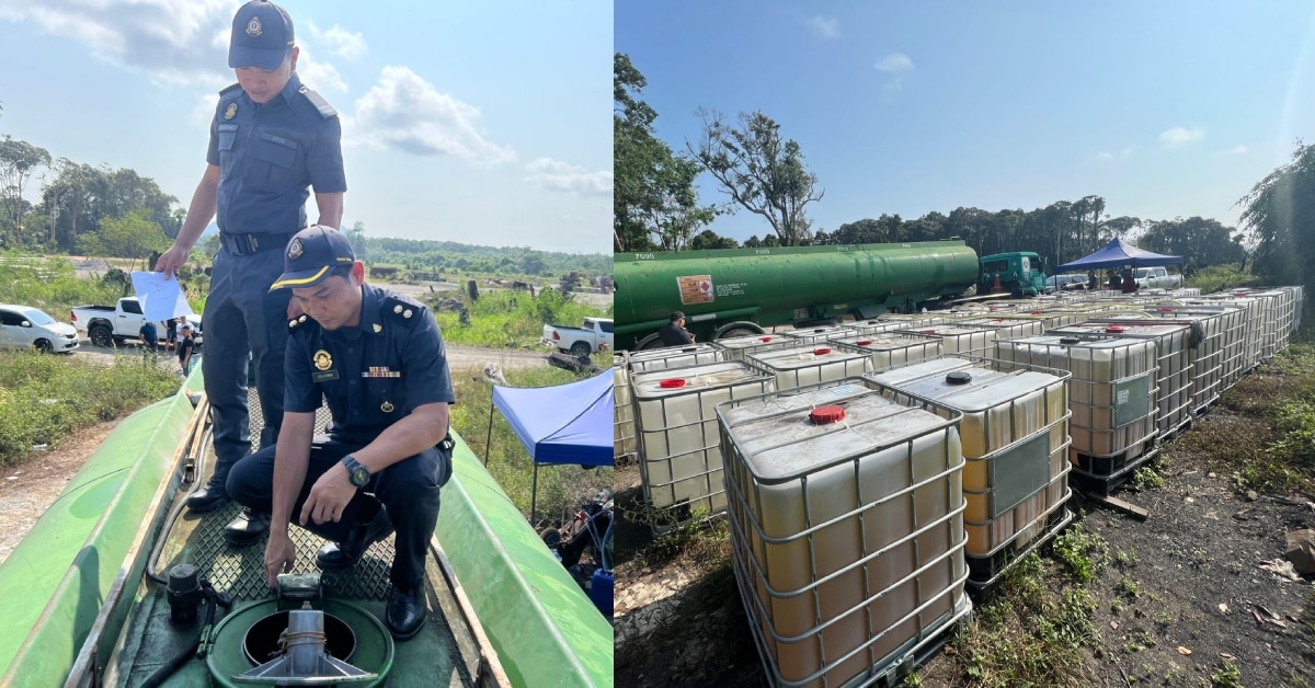 Kantoi Simpan Diesel Subsidi Dalam 36 Tong Besar Dalam Stor, Dua Lelaki Sri Aman Berjaya Ditahan
