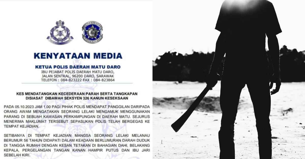 Lelaki Cedera Parah, Nyaris Putus Tangan Selepas Ditetak Dengan Parang Di Matu