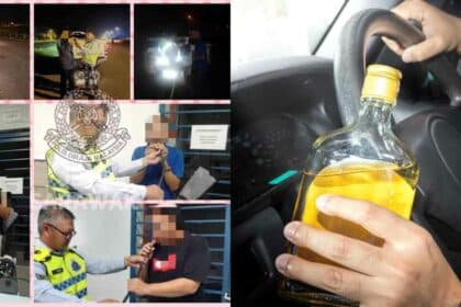 Padah Memandu Dalam Keadaan Mabuk, Empat Individu Ditahan Di Kuching