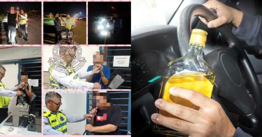 Padah Memandu Dalam Keadaan Mabuk, Empat Individu Ditahan Di Kuching