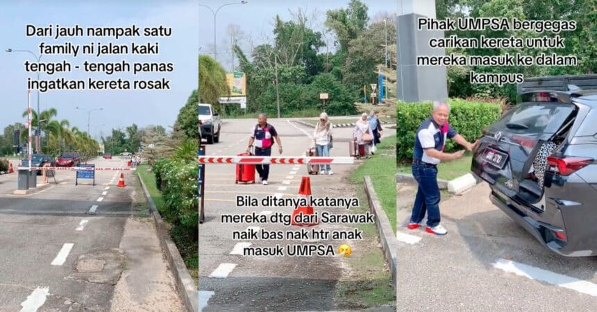 Sanggup Jalan Kaki Demi Hantar Anak Masuk Uni, Keluarga Dari Sarawak Ini Undang Prihatin Netizen