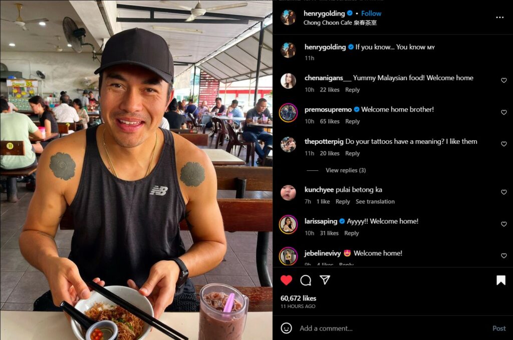 Mi Kolok Chong Choon Cafe Jadi Pilihan Hati Henry Golding