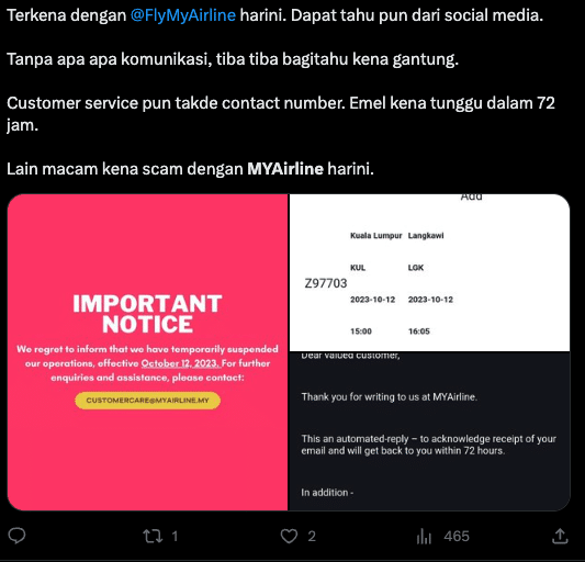 Hilang Arah Tujuan, Penumpang MYAirlines Kecewa Terkandas Tanpa Bantuan
