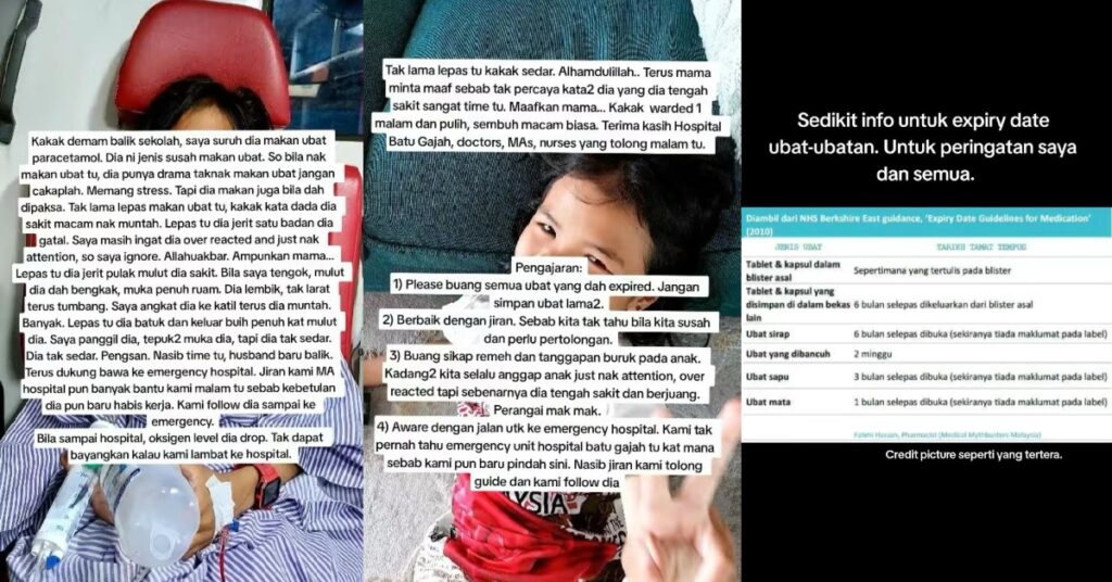 Jangan Ambil Mudah Tentang Ubat, Ibu Ini Kongsi Detik Cemas Anak Jatuh Pengsan Mulut Berbuih